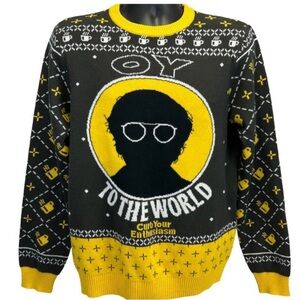 Curb Your Enthusiasm Ugly Christmas Sweater Jewish Hanukkah Larry David Oy Vey M
